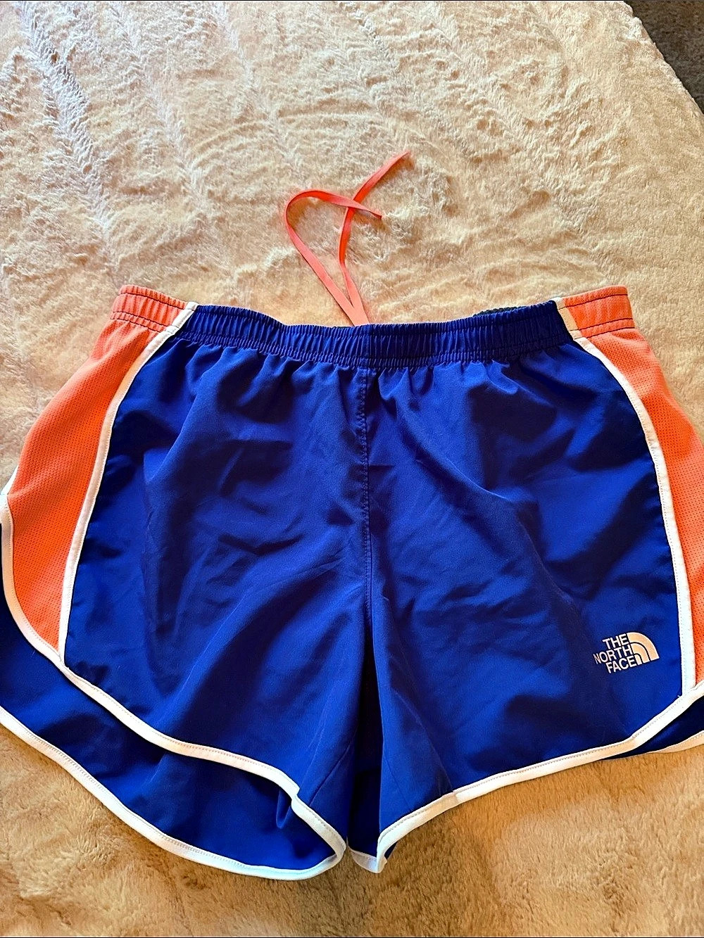 The North Face Women's Summit Series Pacesetter 3'' Shorts—Graphic Blue & Orange